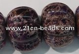 CDI702 15.5 inches 26*32mm pumpkin dyed imperial jasper beads