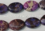 CDI711 15.5 inches 13*18mm oval dyed imperial jasper beads