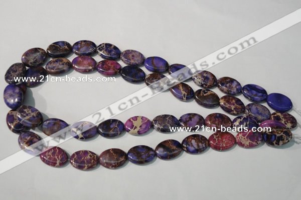 CDI711 15.5 inches 13*18mm oval dyed imperial jasper beads