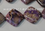 CDI720 15.5 inches 18*18mm diamond dyed imperial jasper beads