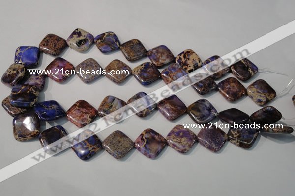 CDI720 15.5 inches 18*18mm diamond dyed imperial jasper beads