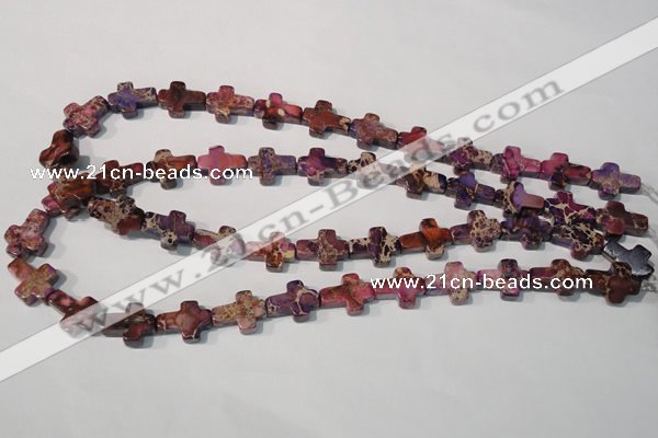 CDI722 15.5 inches 12*16mm cross dyed imperial jasper beads