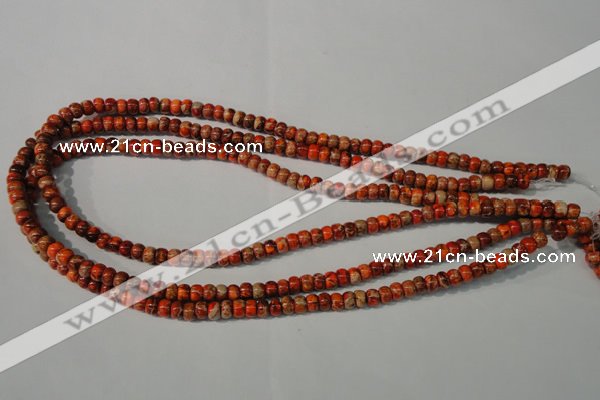 CDI731 15.5 inches 4*6mm rondelle dyed imperial jasper beads