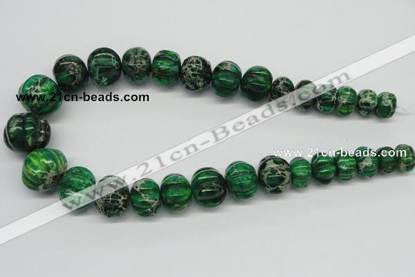 CDI76 16 inches multi sizes pumpkin dyed imperial jasper beads wholesale