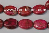 CDI782 15.5 inches 12*16mm oval dyed imperial jasper beads