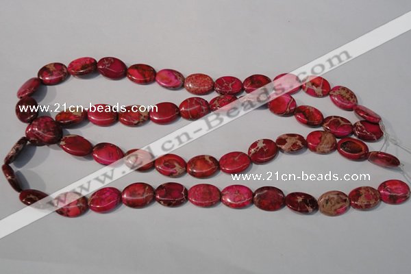 CDI782 15.5 inches 12*16mm oval dyed imperial jasper beads