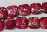 CDI794 15.5 inches 14*14mm square dyed imperial jasper beads