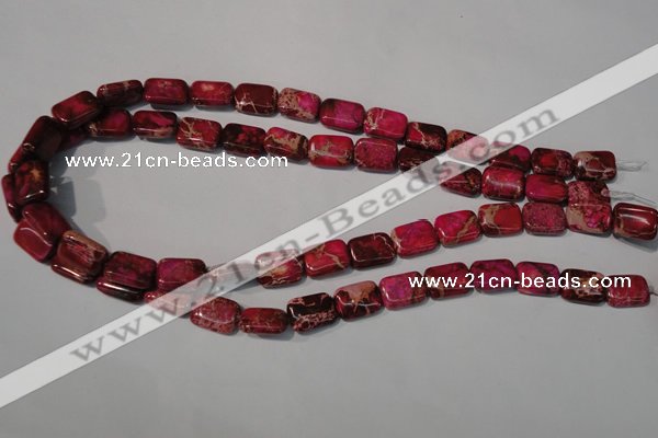 CDI796 15.5 inches 10*14mm rectangle dyed imperial jasper beads