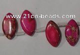 CDI797 Top-drilled 10*18mm marquise dyed imperial jasper beads