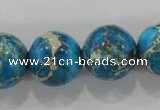 CDI808 15.5 inches 18mm round dyed imperial jasper beads wholesale