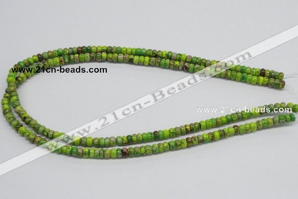 CDI86 16 inches 4*6mm rondelle dyed imperial jasper beads wholesale