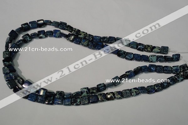 CDI901 15.5 inches 8*8mm square dyed imperial jasper beads