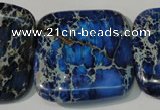 CDI903 15.5 inches 34*34mm square dyed imperial jasper beads