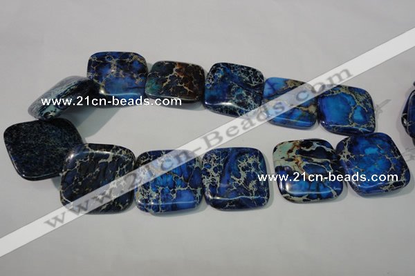 CDI903 15.5 inches 34*34mm square dyed imperial jasper beads