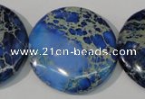 CDI909 15.5 inches 35mm flat round dyed imperial jasper beads