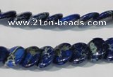 CDI911 15.5 inches 12mm flat round dyed imperial jasper beads