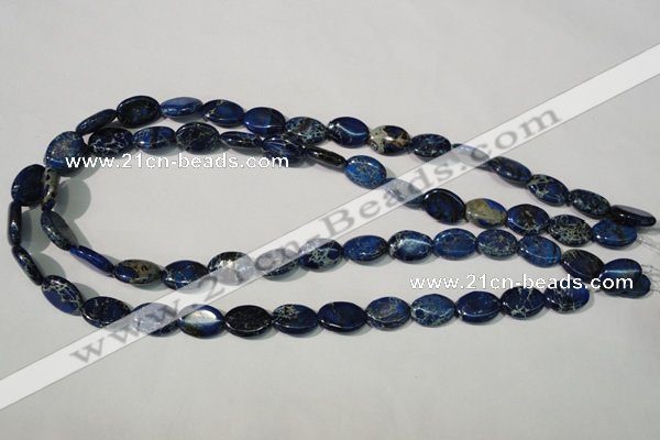 CDI913 15.5 inches 10*14mm oval dyed imperial jasper beads