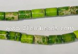 CDI919 15.5 inches 6*8mm tube dyed imperial jasper beads