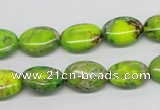 CDI92 16 inches 10*14mm oval dyed imperial jasper beads wholesale