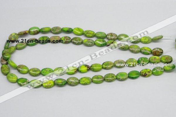 CDI92 16 inches 10*14mm oval dyed imperial jasper beads wholesale