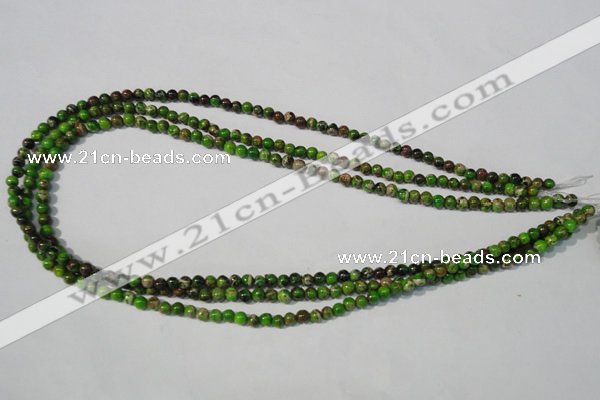 CDI920 15.5 inches 4mm round dyed imperial jasper beads