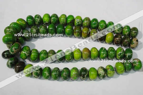 CDI928 15.5 inches 12*18mm rondelle dyed imperial jasper beads