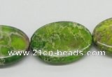 CDI94 16 inches 22*30mm oval dyed imperial jasper beads wholesale