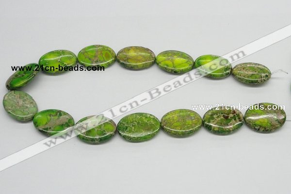 CDI94 16 inches 22*30mm oval dyed imperial jasper beads wholesale