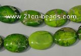 CDI940 15.5 inches 12*16mm oval dyed imperial jasper beads