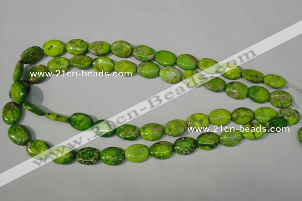 CDI940 15.5 inches 12*16mm oval dyed imperial jasper beads