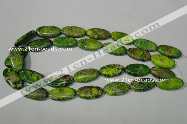CDI941 15.5 inches 15*30mm oval dyed imperial jasper beads