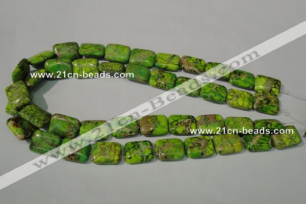 CDI949 15.5 inches 15*20mm rectangle dyed imperial jasper beads