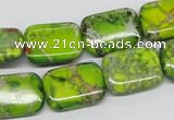 CDI95 16 inches 13*18mm rectangle dyed imperial jasper beads wholesale