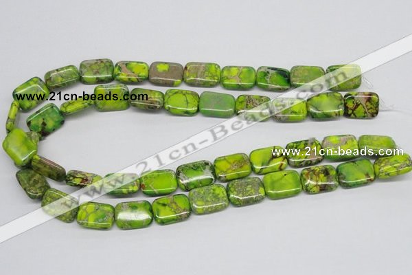 CDI95 16 inches 13*18mm rectangle dyed imperial jasper beads wholesale