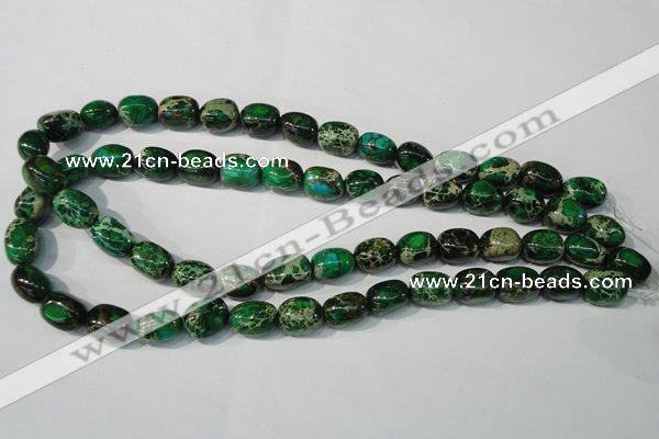 CDI960 15.5 inches 10*13mm nuggets dyed imperial jasper beads