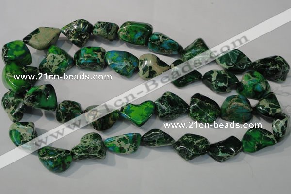 CDI961 15.5 inches 18*20mm nuggets dyed imperial jasper beads