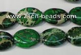 CDI972 15.5 inches 13*18mm oval dyed imperial jasper beads