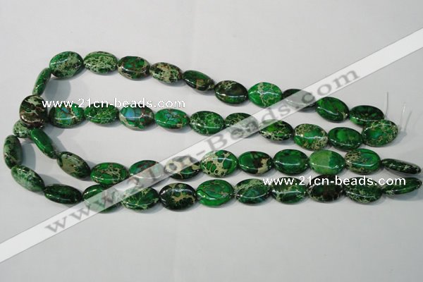 CDI972 15.5 inches 13*18mm oval dyed imperial jasper beads