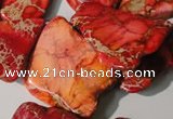 CDI982 15 inches 20*30mm – 25*40mm freeform dyed imperial jasper beads