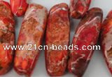 CDI984 15 inches 13*30mm – 16*50mm irregular dyed imperial jasper beads