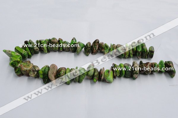 CDI989 15.5 inches 6*18mm - 10*22mm dyed imperial jasper chips beads