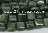 CDJ04 15.5 inches 10*10mm square Canadian jade beads wholesale