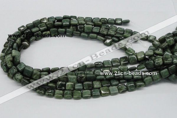 CDJ04 15.5 inches 10*10mm square Canadian jade beads wholesale