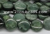 CDJ09 15.5 inches 14mm flat round Canadian jade beads wholesale