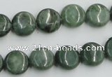 CDJ10 15.5 inches 12mm flat round Canadian jade beads wholesale