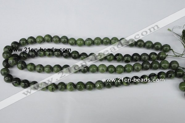 CDJ100 15.5 inches 10mm round Canadian jade beads wholesale