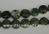 CDJ26 15.5 inches 10mm flat round Canadian jade beads wholesale