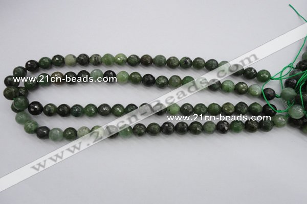 CDJ263 15.5 inches 10mm faceted round Canadian jade beads wholesale