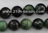 CDJ265 15.5 inches 14mm faceted round Canadian jade beads wholesale