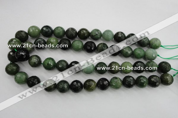 CDJ266 15.5 inches 16mm faceted round Canadian jade beads wholesale